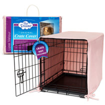 Breathable dog crate outlet cover